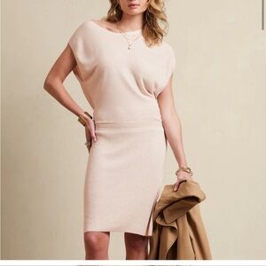 Banana republic rib sweater dress in ivory XS